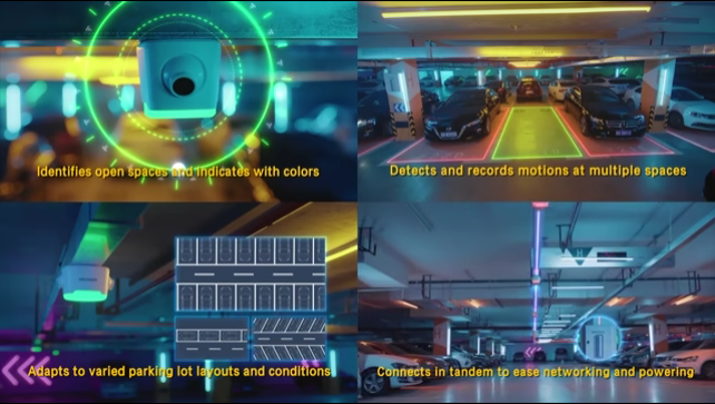 Guía de estacionamiento cubierto