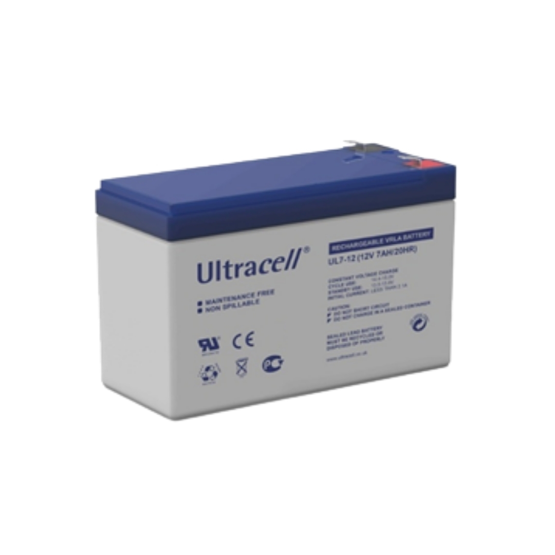 BATERIA UL7-12E 12V - BATERIA ULTRACELL DE ELECTROLITO ABSORBIDO 12V 7A RECARGABLE VLRA