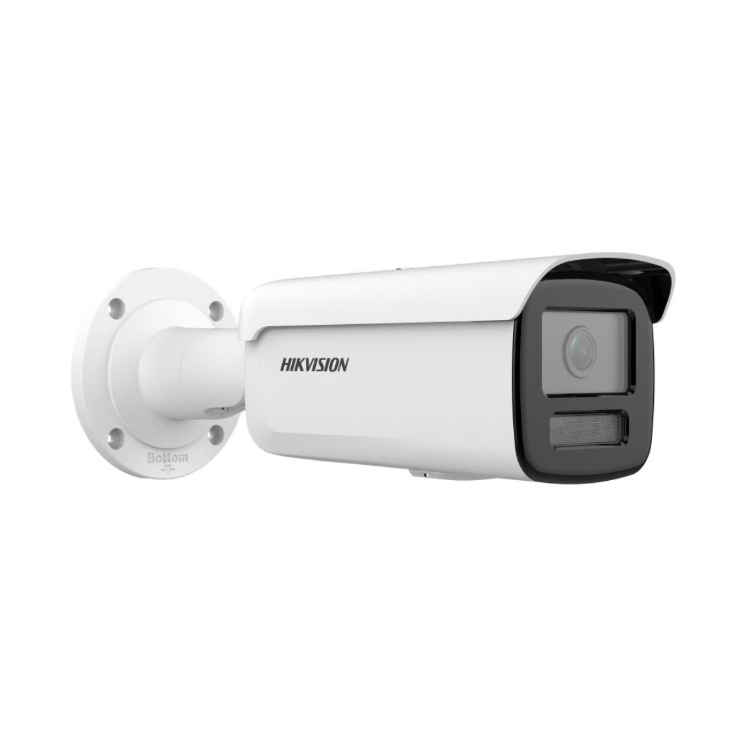 DS-2CD2T23G2-2I - CÁMARA IP TIPO BULLET FIJA DE 2 MP LENTE DE 2.8 MM  ACUSENSE (SUPLEMENTO DE RANGO DE LUZ O 40 M), COLOR: 0.005 LUX WDR DE 120 DB , BLC, HLC, 3D DNR, DETECCIÓN DE CRUCE DE LÍNEA, DE INTRUSOS