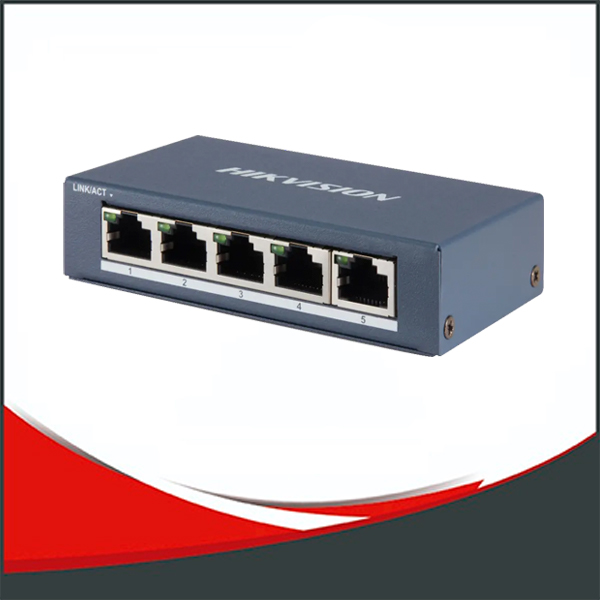 DS-3E0505D-E - SWITCH HIKVISION  GIGABIT, NO ADMIN. 5 PUERTOS