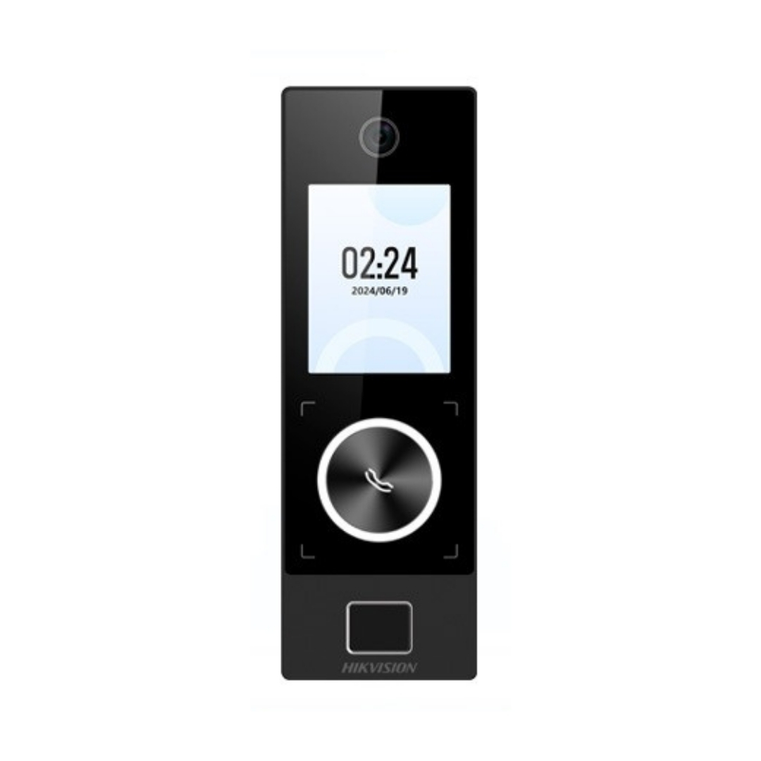 DS-K1T323MBFWX-E1 - CONTROL DE ACCESO FACIAL,ALIMENTACION CERRADURA,1000 ROSTRO,3000 TARJETA,3000 HUELLA,QR,IP65,POE