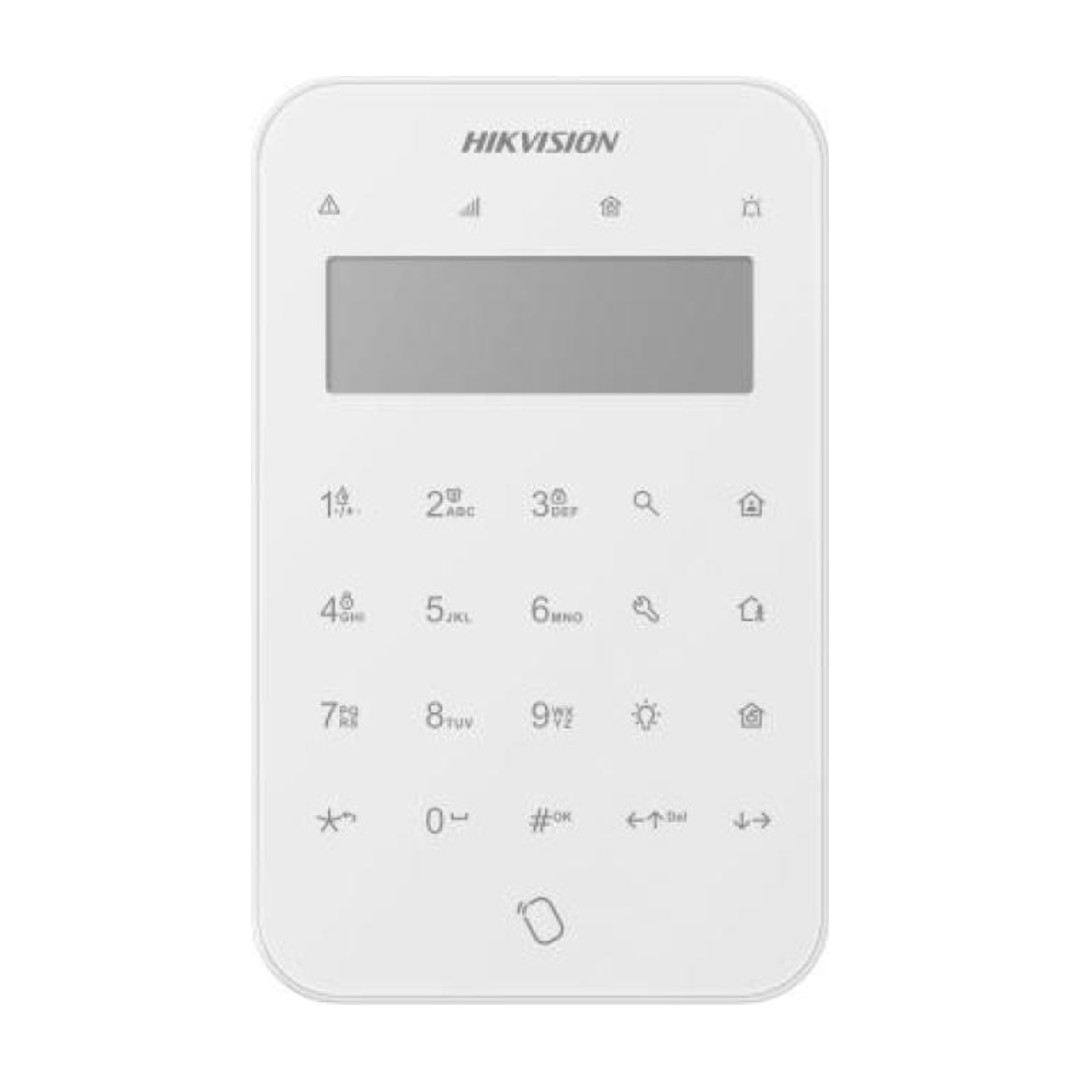 DS-PK1-LT-WB - DS-PK1-LT-WB(O-STD)-TECLADO LCD HIKVISION INALAMBRICO AXPRO, 4 PILAS 