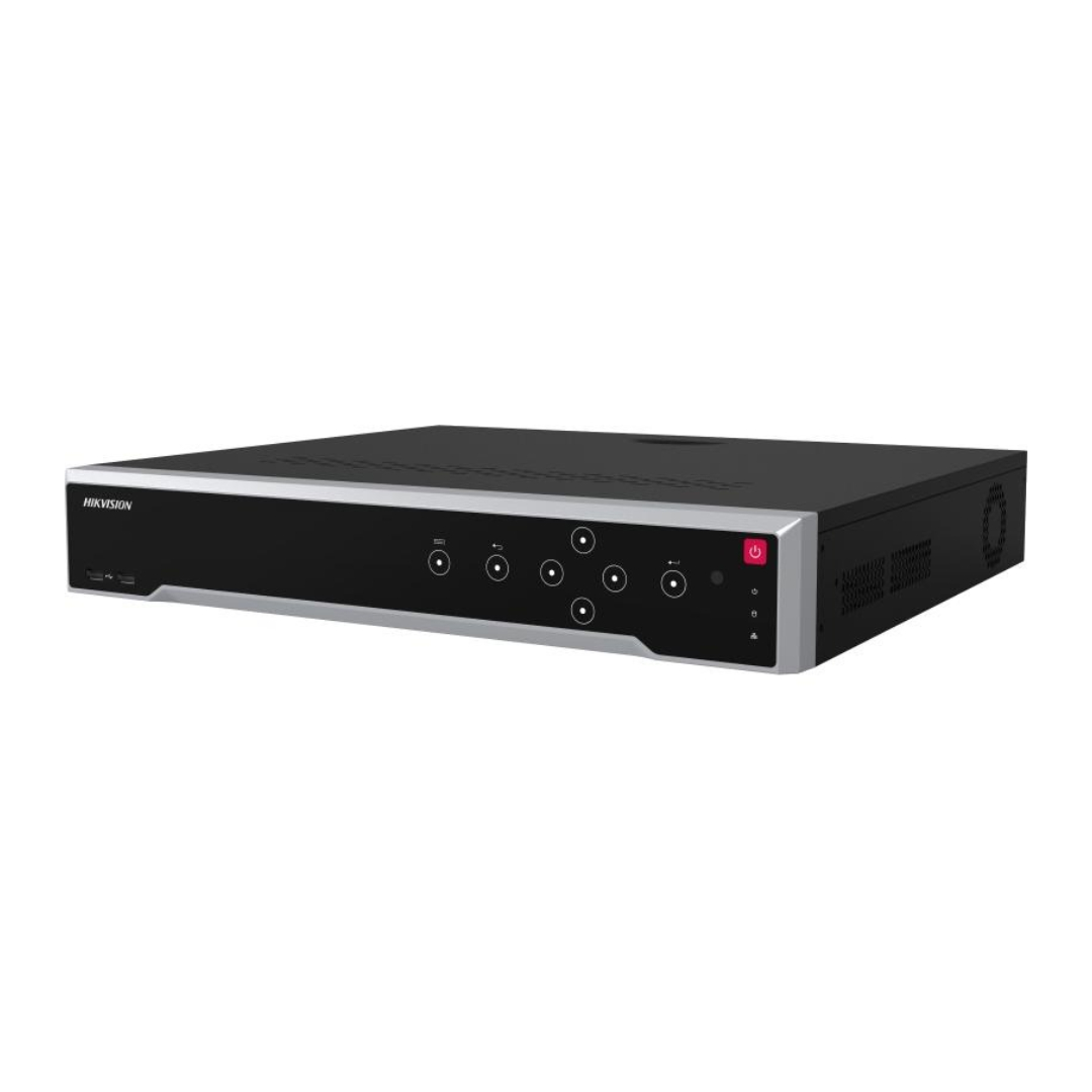 DS-7716NI-I4(B) - NVR HIKVISION, 16 CANALES HASTA 12 MP. H.265. SOPORTA EVENTOS VCA GENERADOS POR LA CÁMARAS (DETECCIÓN DE MOVIMIENTO, LÍNEA DE CRUCE, INTRUSIÓN), FUNCIÓN POS, HASTA 4 DISCOS SATA DE 8 TB. PUERTOS USB. 