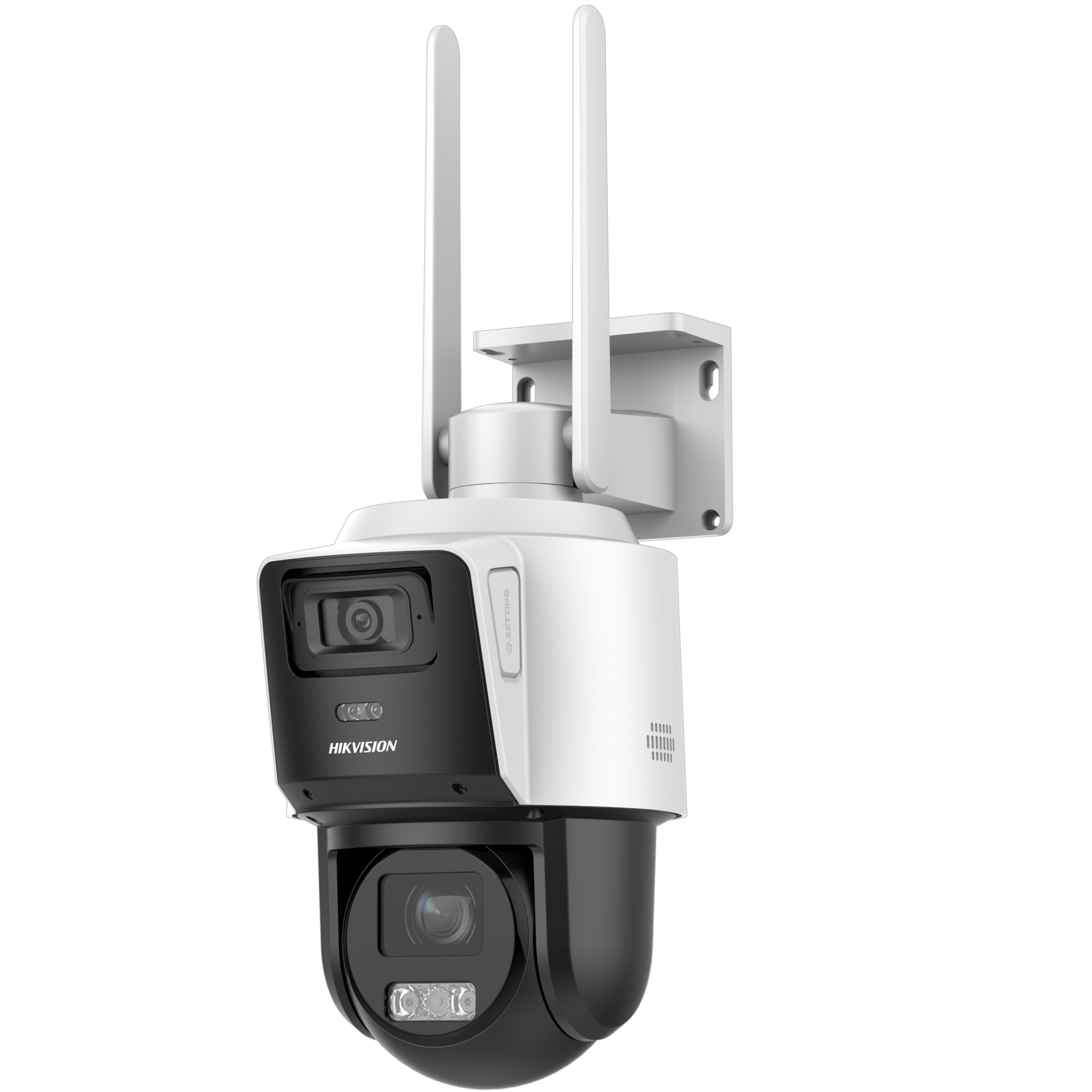 DS-2SE3C404MWG-4G/14 - DOMO TANDEMVU IP 4MP+4MP,4X,IP66,LENTE 2,8 A 12MM,IR 30MTS,LUZ 30MTS,SD 512GB,4G,AUDIO BIDIRECIONAL