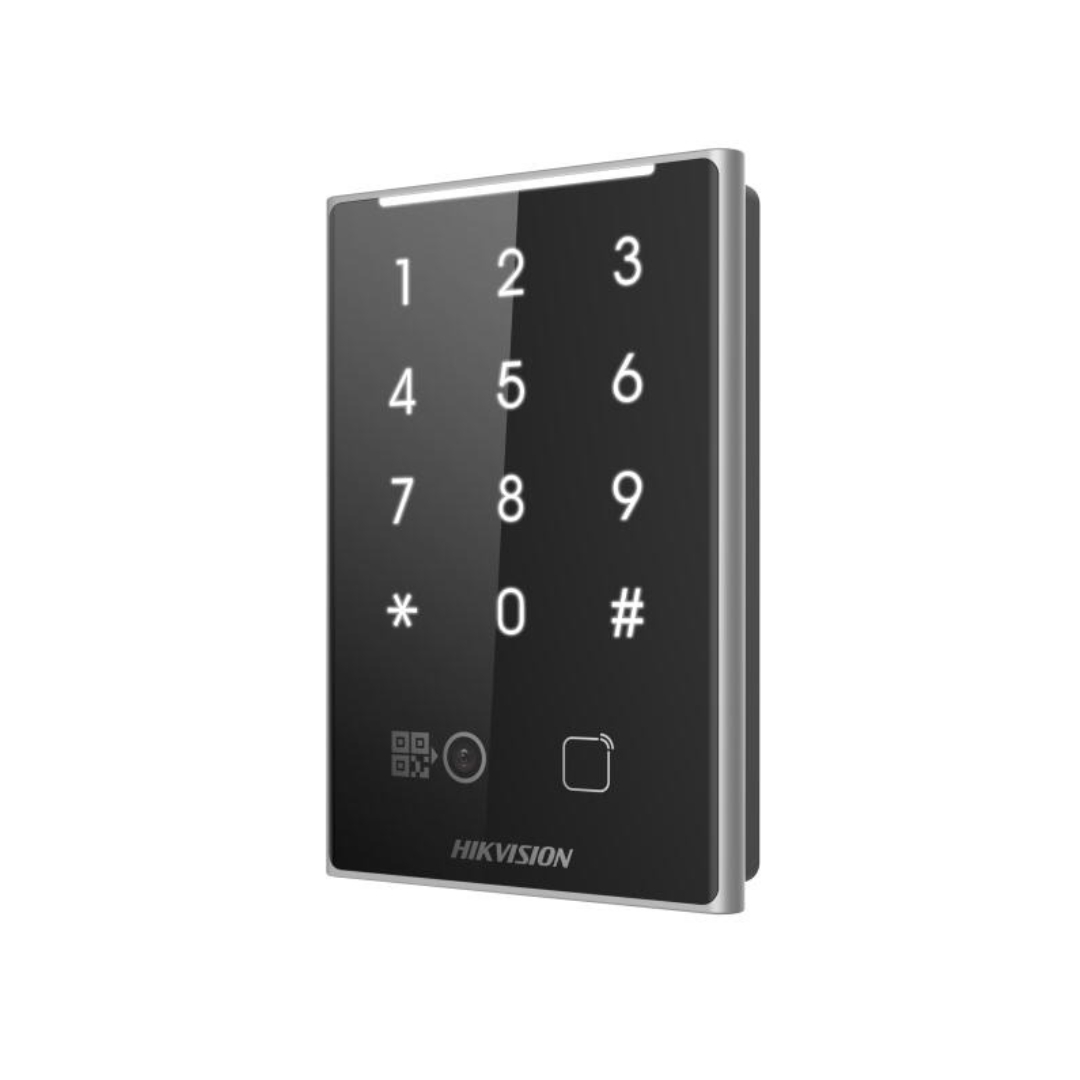 DS-K1109DKB-QR - DS-K1109DKB-QR(STD)-LECTOR DE TARJETAS, SOPORTA PROTOCOLO RS485, W26, W34, ADMITE CONTRA. QR.