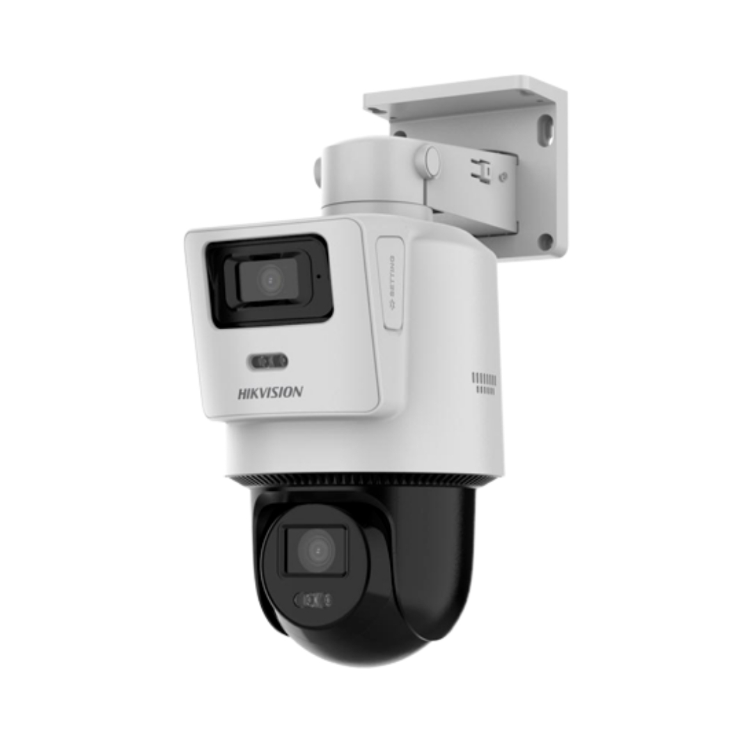 DS-2SE2C400MWG-E/14 - DOMO HIKVISION TANDEMVU IP PT 4MP,LENTE 2,8MM Y 8MM,IP66,SD 512GB,AUDIO BIDIRECCIONAL,POE.
