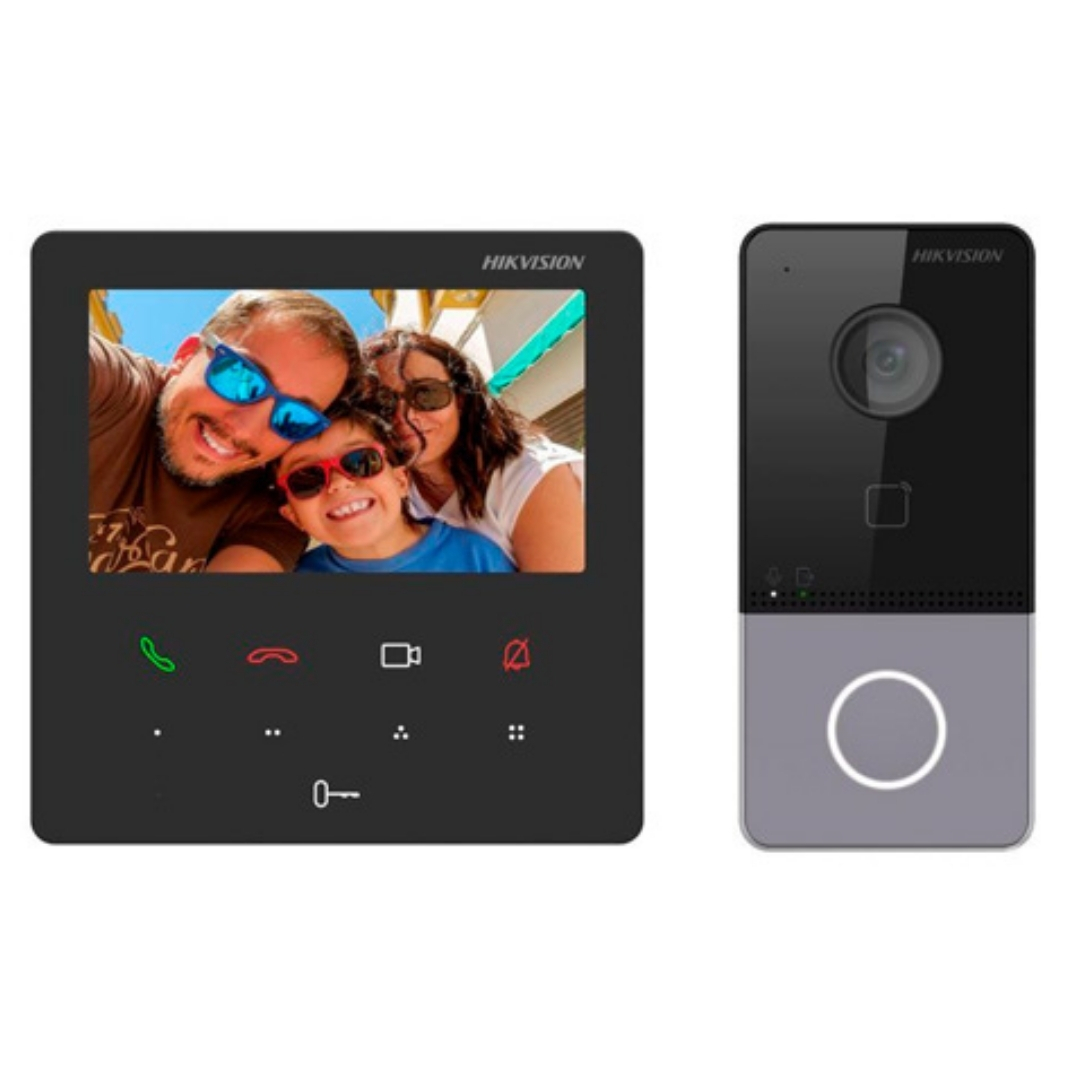 DS-KIS607-S - KIT DE INTERCOM IP DOMESTICO INCLUYE, PANTALLA INTERIOR, FRENTE EXTERIOR, SWITCH POE.