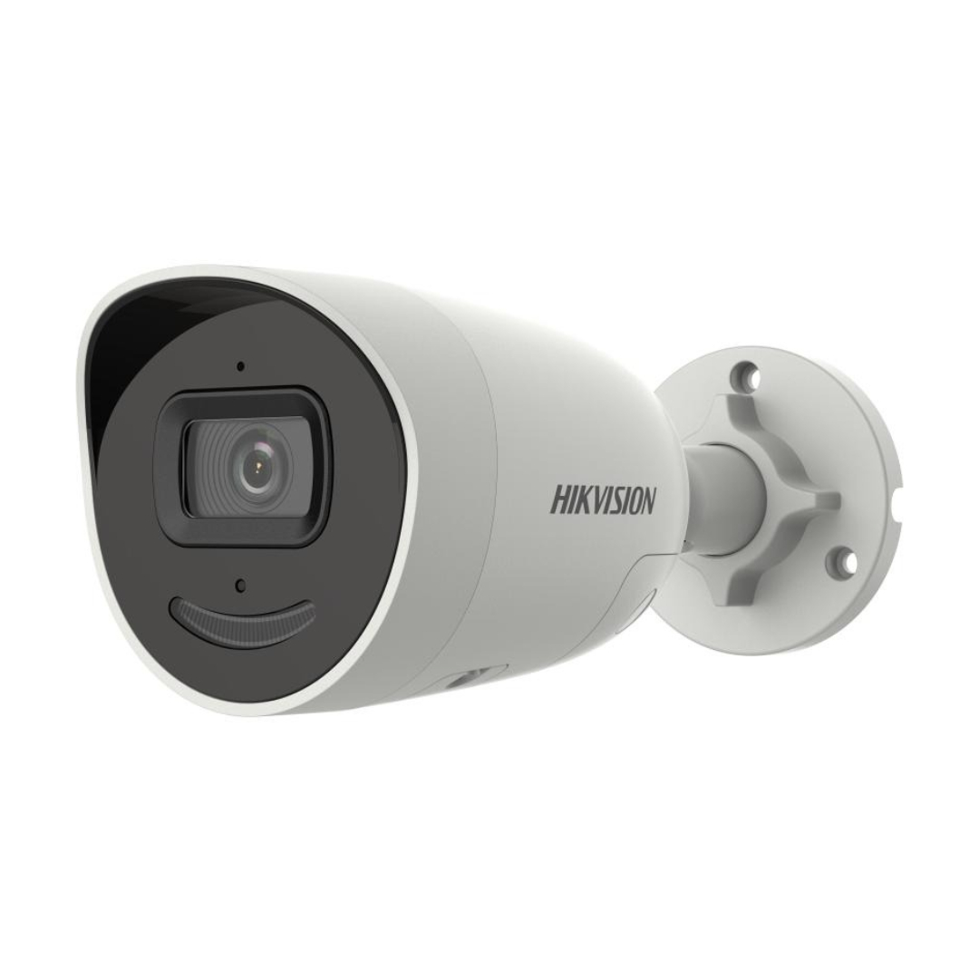 DS-2CD2046G2-IU/SL - CÁMARA IP TIPO BULLET 4MP, ACUSENSE (DARKFIGHTER) LENTE 2,8MM  IR40M. LUZ SUPLEMENTARIA INTELIGENTE. RANURA PARA MICRO SD HASTA 256GB, 12 VDC POE IP67. AUDIO INCORPORADO. ANALÍTICAS: DETECCIÓN DE MOVI