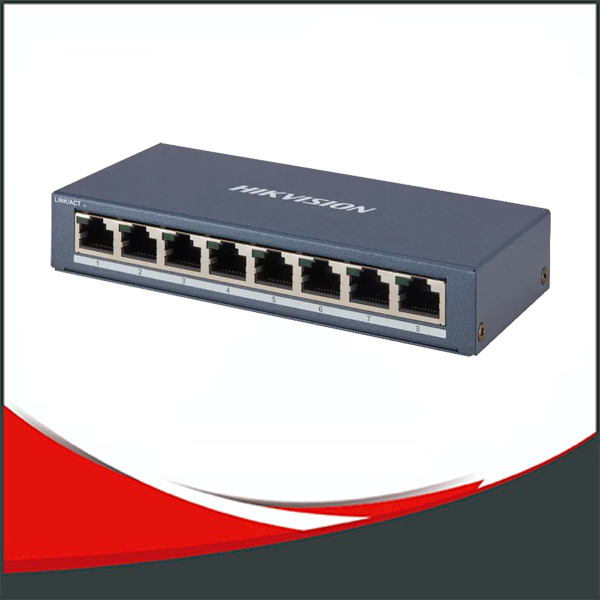 DS-3E0508D-E - SWITCH HIKVISION  GIGABIT, NO ADMIN. 8 PUERTOS