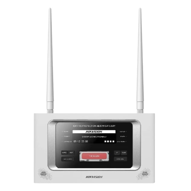 Fire Gateway-NP-FTG2 - PANEL DE CONTROL HIKFIRE LORA, COMUNICACIÓN DE 2KM, 128 DISPOSITIVOS INALAMBRICOS, PANTALLA LCD.