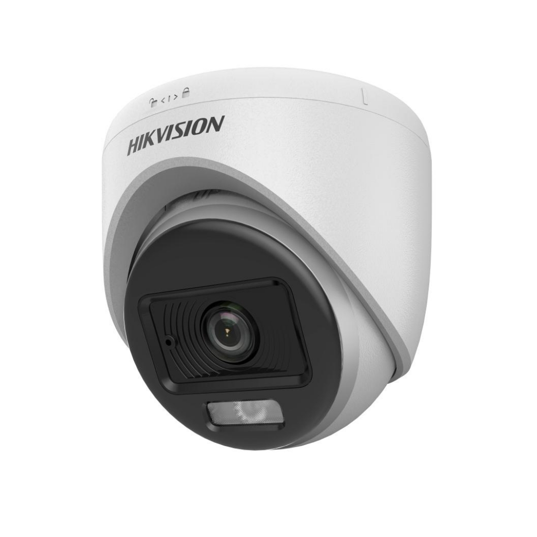 DS-2CE78D0T-LFS - CAMARA HIKVISION ANALOGICA DE 2MP, DOMO, AUDIO BIDIRECCIONAL, IP67, 40MTS IR, 40MTS LUZ BLANCA.