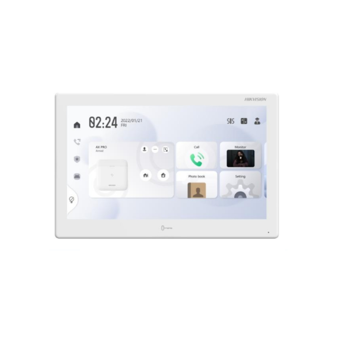 DS-KH9510-WTE1(B) - ESTACION INTERIOR CON ANDROID, PANTALLA TACTIL DE 10,1 IN,ALIMENTACION POE ESTANDAR,CON HIK-CONNECT.